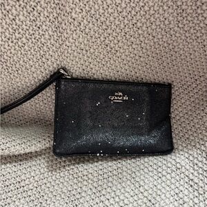 Coach Small Wristlet with Star Glitter.‎
